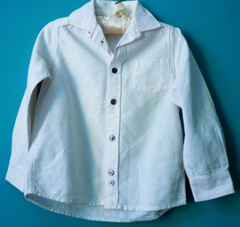 Chemise blanche Garçon Jacadi 4 ans TBE ecusson ceremonie