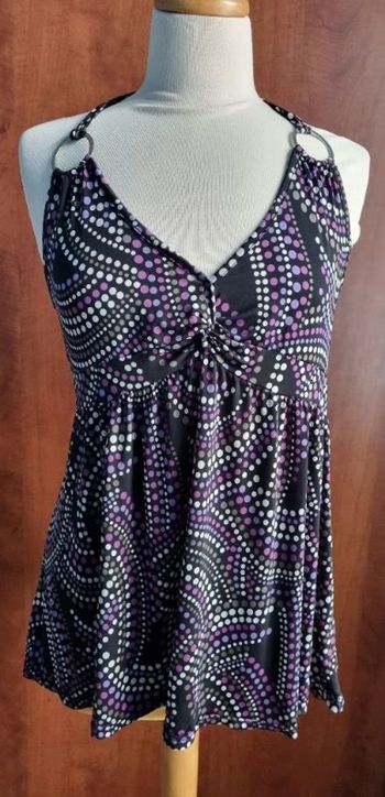 Top dos nu à pois taille XL