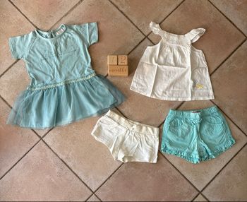 Lot habits fille 12 mois été