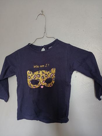 Tee shirt manches longues fille 24 mois