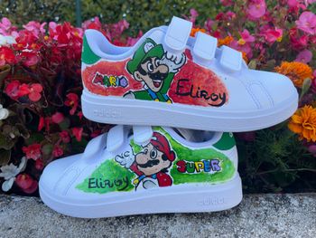 Basket Customisées Mario et Luigi