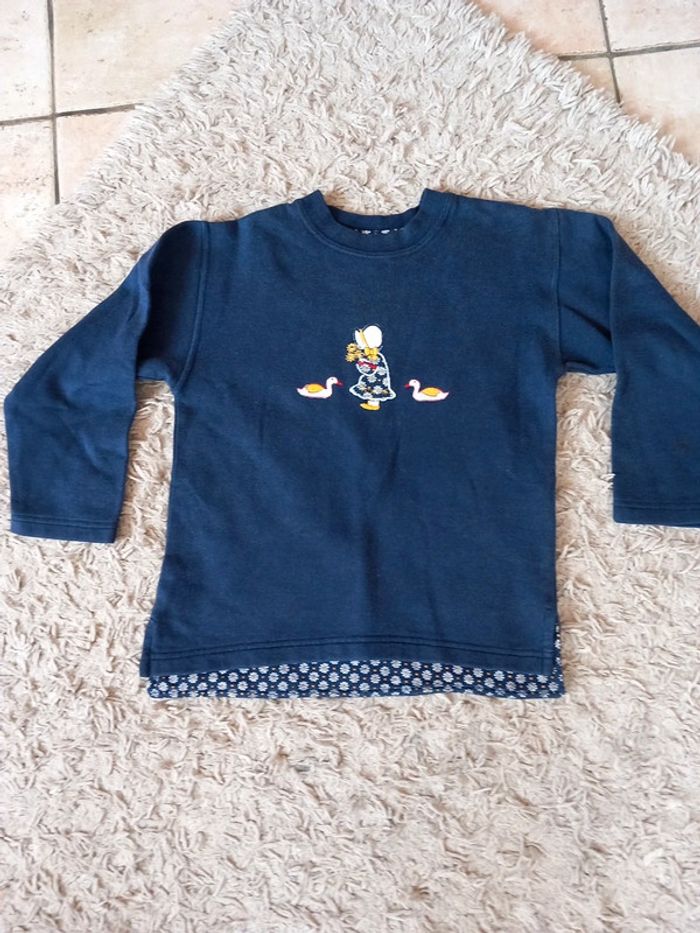 Pull sweat coton molletonné 8ans