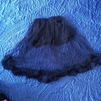 🌸 Jupe longue noir doublé short en voile tulle taille 18 mois