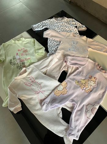 Lot de 5 pyjamas 3 mois 60 cms
