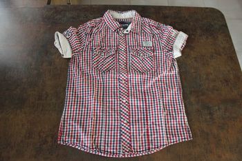 Chemise manches courtes  à carreaux Deeluxe garçon 14 ans
