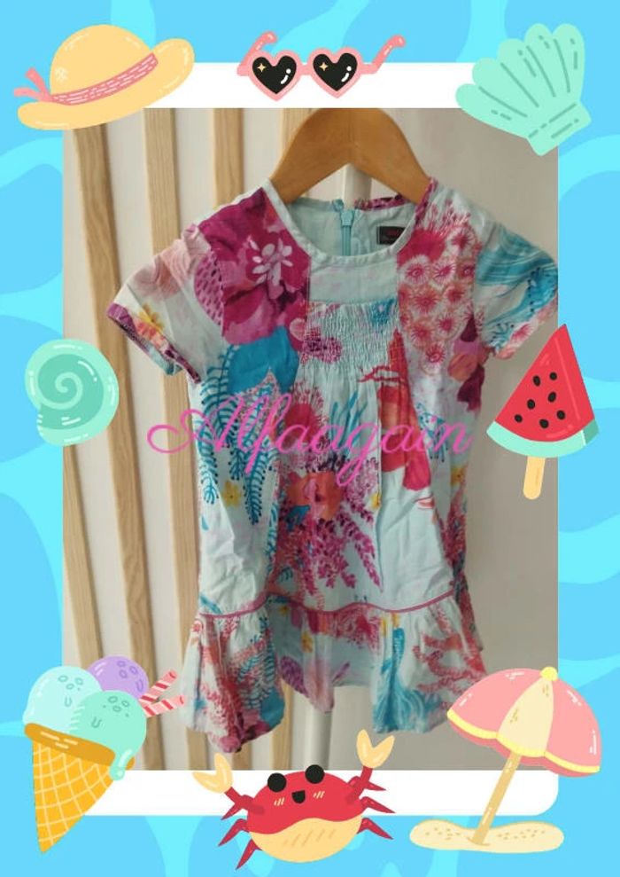Ensemble robe foulard catimini monde marin 3ans - photo numéro 4