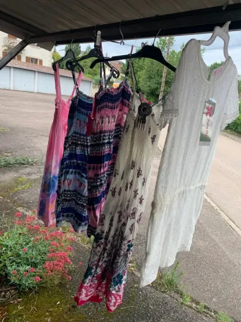 Lot 5 vêtements été neuf fille robe combi short, taille 12 ans