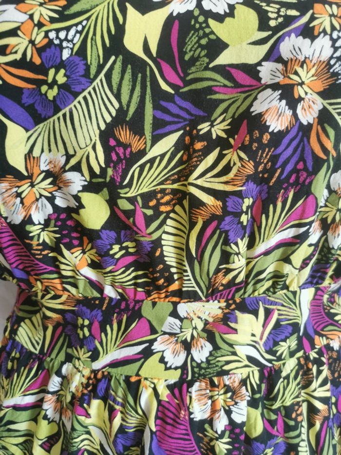 🌴 Top violet-vert anis – Cache Cache – Taille 40 - photo numéro 2
