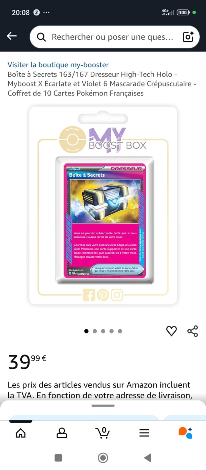Carte pokémon boite a secret - photo numéro 2
