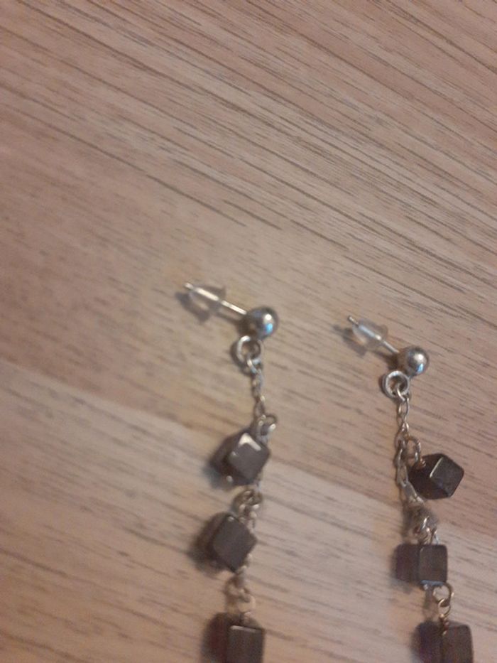 Boucles d'oreilles cubes - photo numéro 3