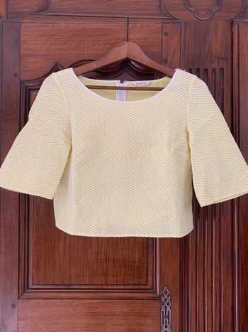 Blouse courte été jaune clair Naf Naf