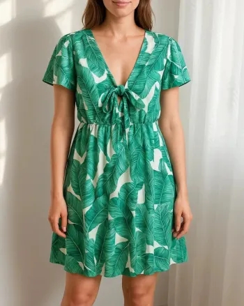 Robe tropicale légère  taille M