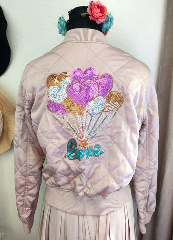 Bomber rose poudré Ballons