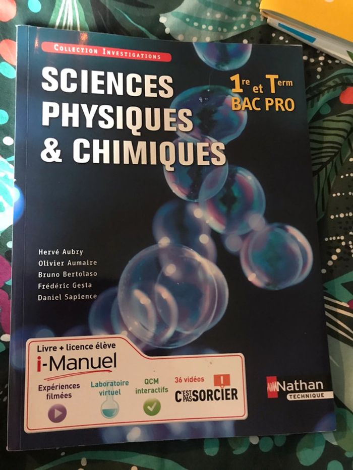 Bac Pro Manuel sciences physiques et chimiques 1ère et Term