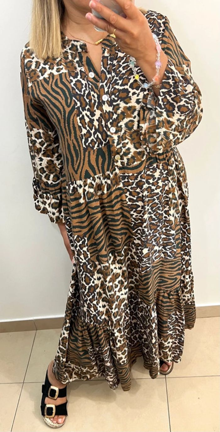 🌿Robe longue fluide Made in Italy – imprimée Taille M-L’ - photo numéro 5