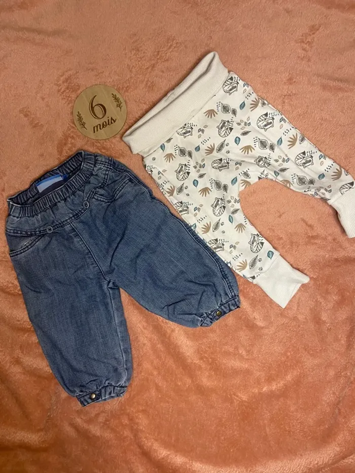 Lot 2 pantalons 6 mois