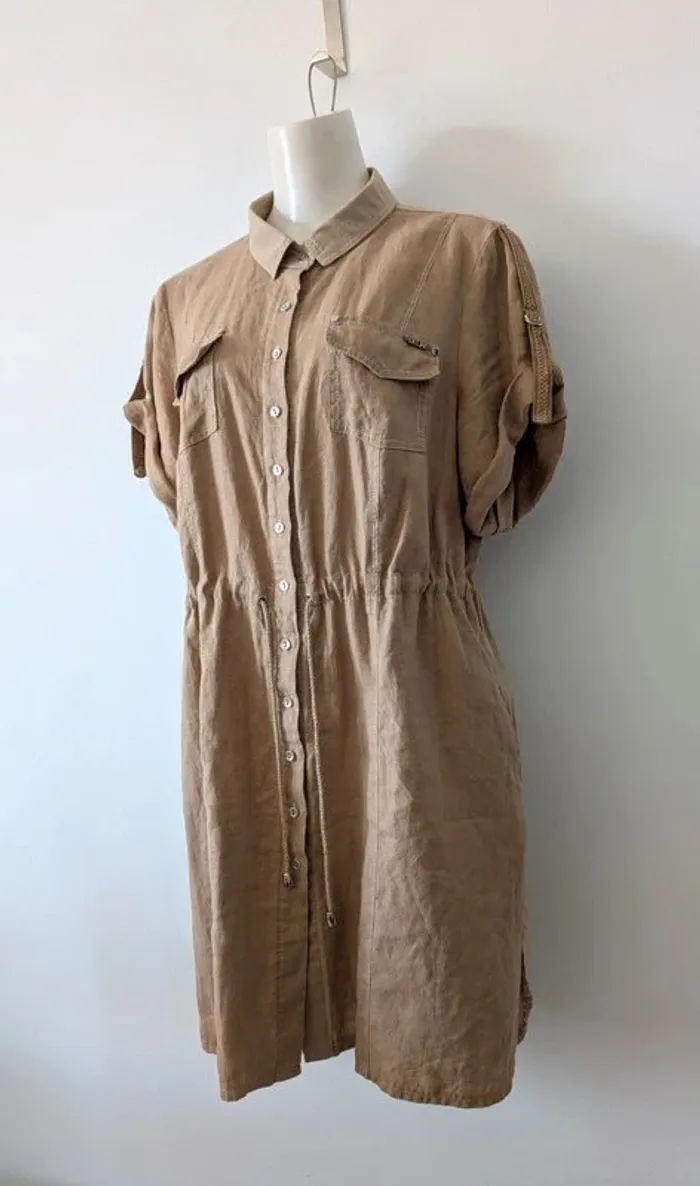 Robe d'été en lin et coton - DECA - taille 4 (44) - photo numéro 3