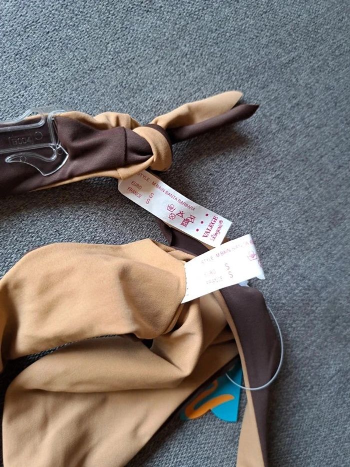 Maillot de bain / bikini réversible marron / beige en S - photo numéro 9