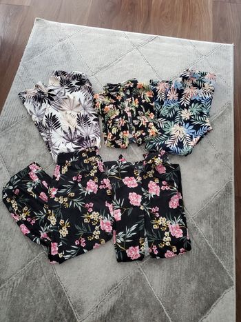 Lot 2 pantamons + 1 chemise et 1 ensemble a fleur t.L