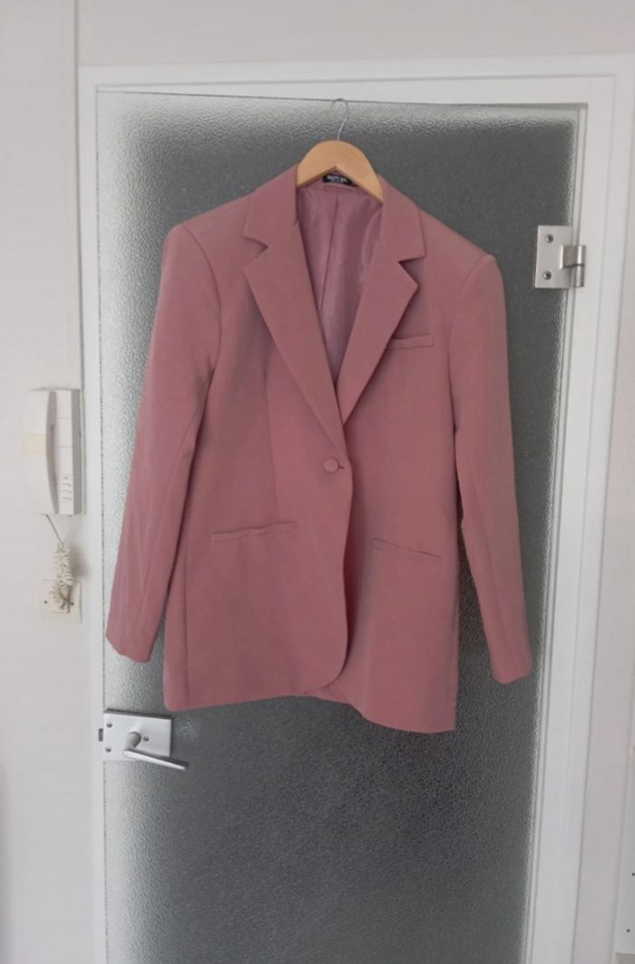 Blazer rose pâle
