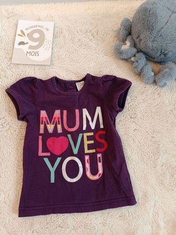 Tee shirt 9-12 mois H&m