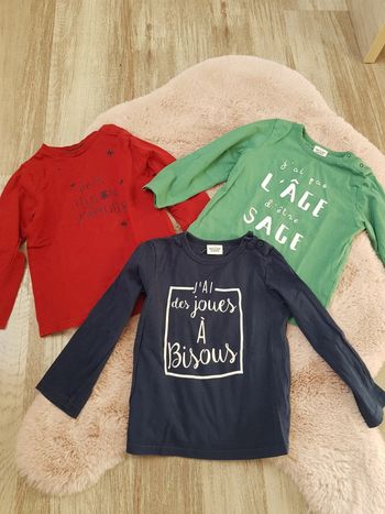 Lot de 3 maillots manches longues garçon 36 mois