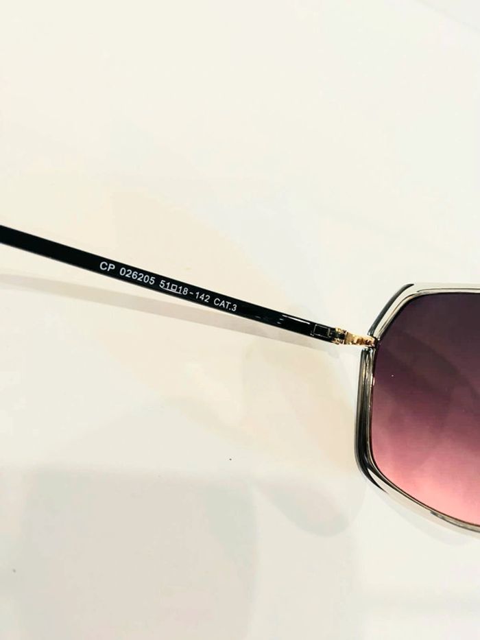 Lunette de soleil femme contour gris verres dégradés UV protection catégorie 3 - photo numéro 5