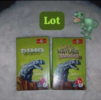 Lot jeux de cartes dino +7