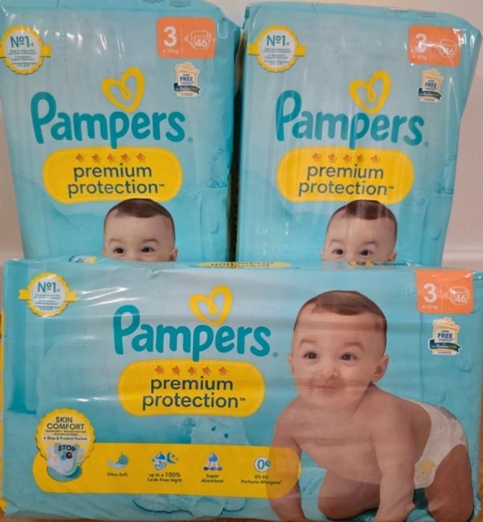 3 paquets Pampers premium protection taille 3