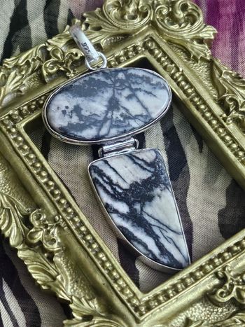 Pendentif en argent Sterling 925 avec pierre jaspe outback