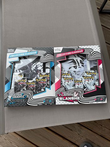 Pokémon ev10.5 Foudre Noire et Flamme Blanche lot de 2 coffrets Classeur