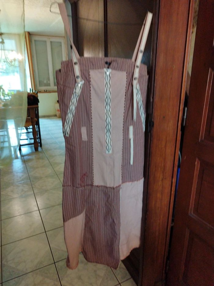 Robe rose rayures patchwork vintage L/40 y2k - photo numéro 2