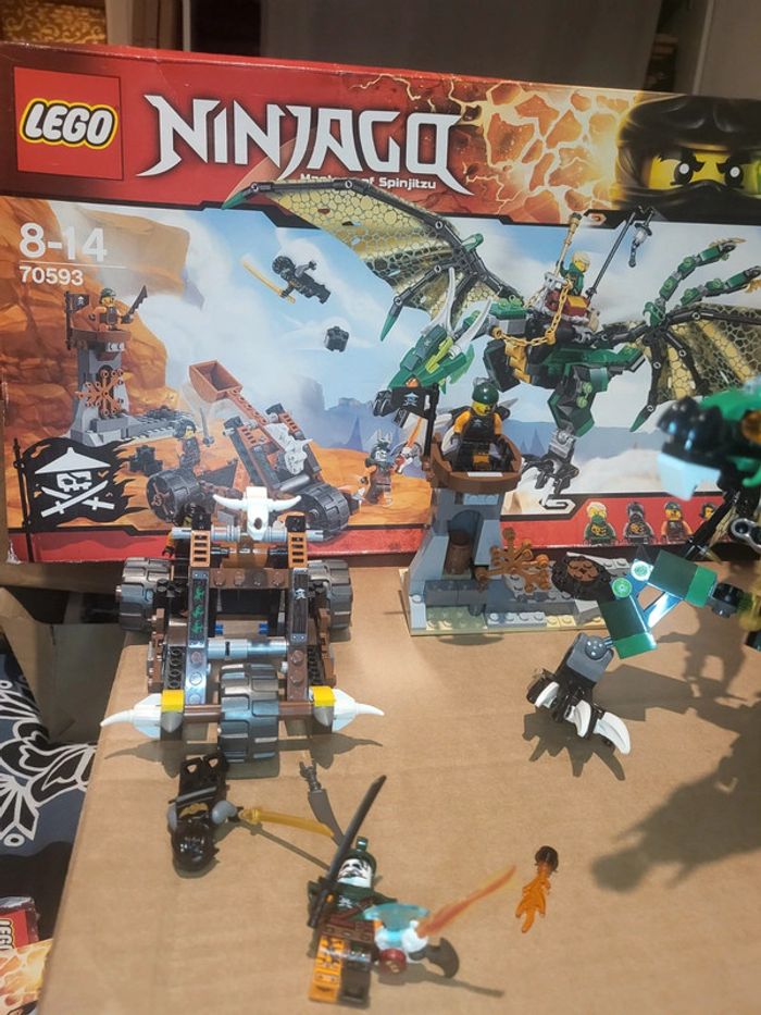 Lego Dragon vert Ninjago avec ses minifigurines - photo numéro 2