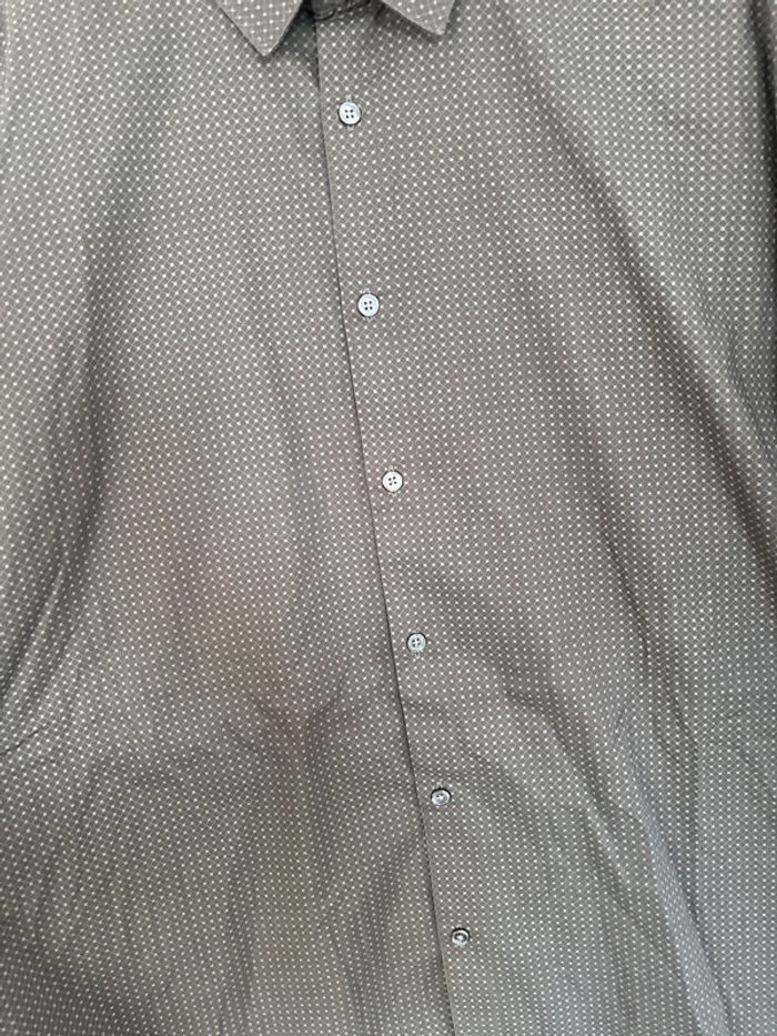 Chemise noire à motifs marron Celio taille XXL 45/46 - photo numéro 5