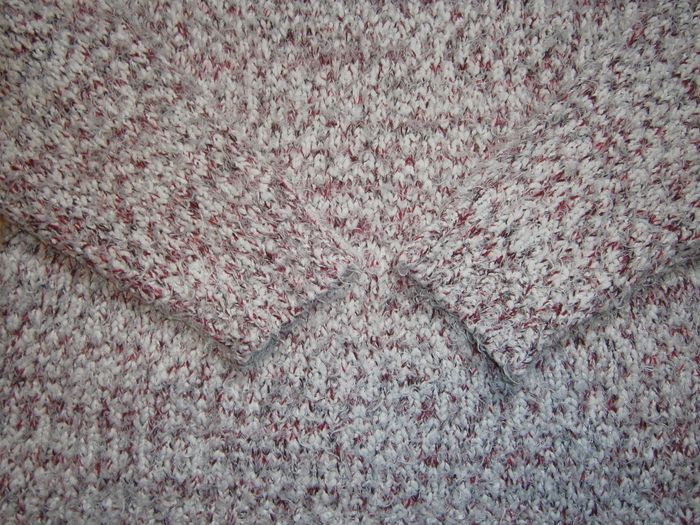 Pull doux chiné blanc/rouge Taille 42 - photo numéro 4