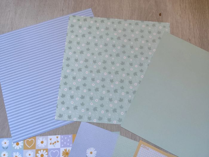 Lot de 6 papier scrapbooking marguerite - photo numéro 5