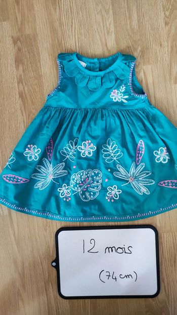 robe verte taille 12 mois