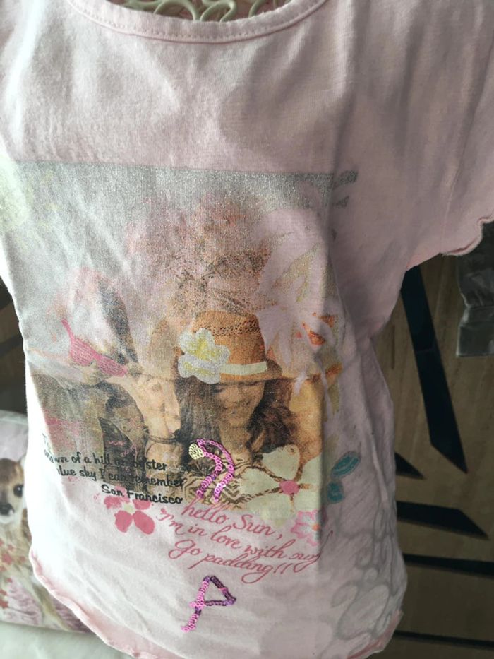 Ensemble pantacourt et T-Shirt fille 5 ans - photo numéro 3