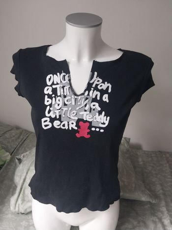 T-shirt noir "Once Upon a Time" Cache Cache