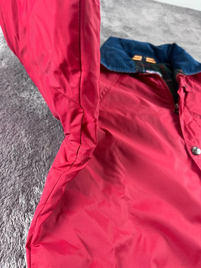 K-Way Manteau Imperméable Rouge Taille L – Col Velours Vintage - photo numéro 12