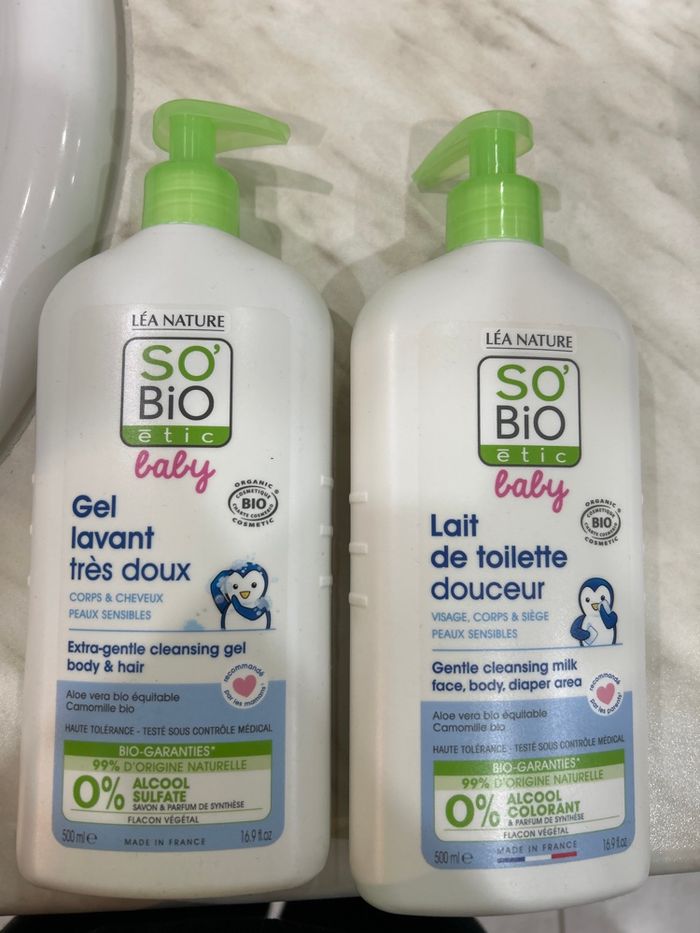 Gel lavant / lait de toilette