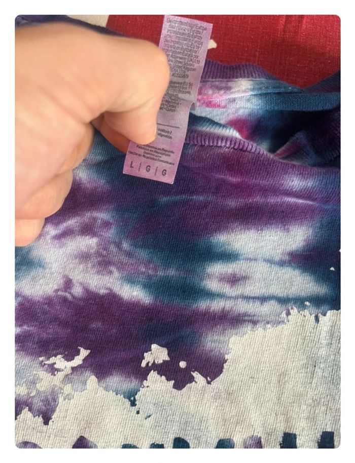 T-shirt Gildan Tye&Die taille S/M violet - photo numéro 8