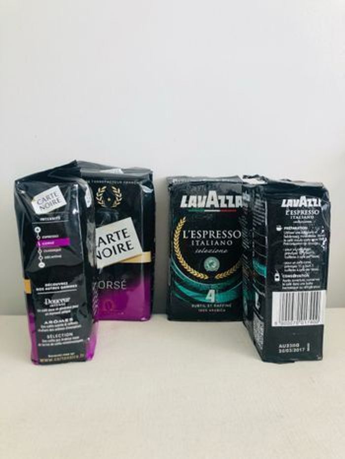 Lot de 4 paquets de café lavazza et carte noire - photo numéro 2