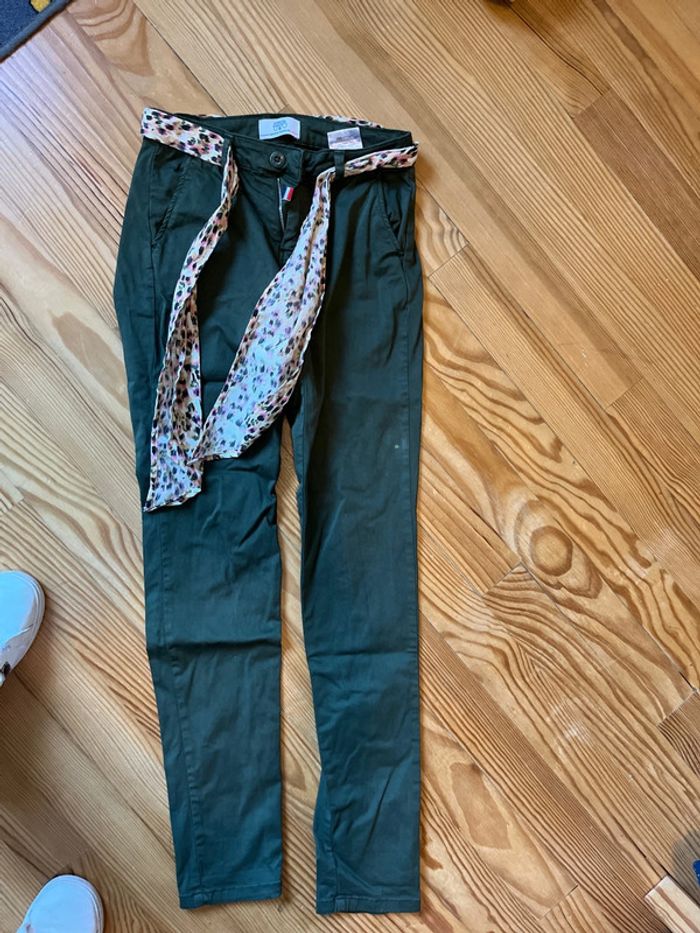 Pantalon chino Dyli kaki taille 24 Le temps des cerises - photo numéro 4