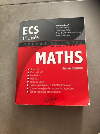 Livre ECS 1 Maths 1ere année
