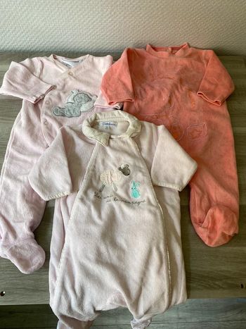 Lot de 3 pyjama velours
