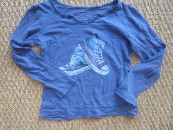 Tee shirt I love LFM bleu jean 10 ans