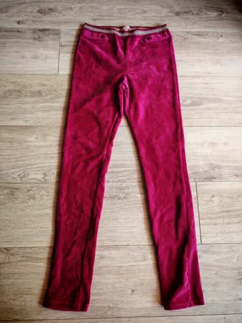 Legging velour du pareil au même bordeaux 10 ans
