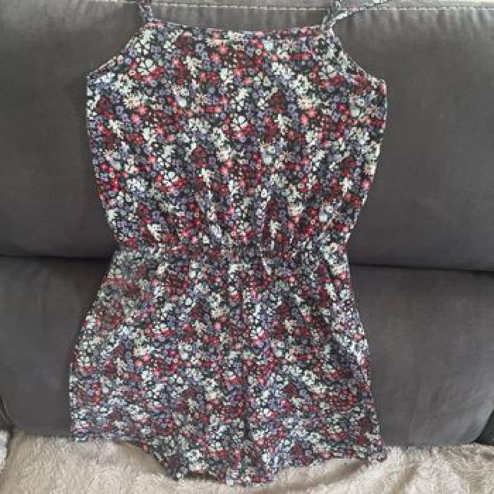 Combishort fleurie noire XXS La Halle