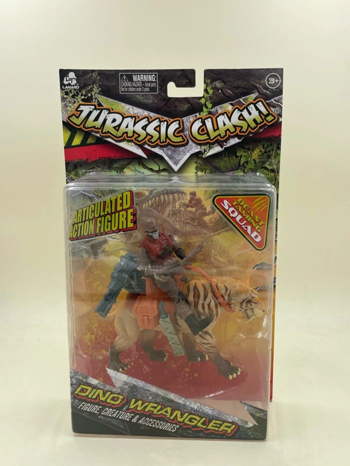 Jurassic Clash Dino Wrangler Sabertooth Tiger Lanard 2018 neuf